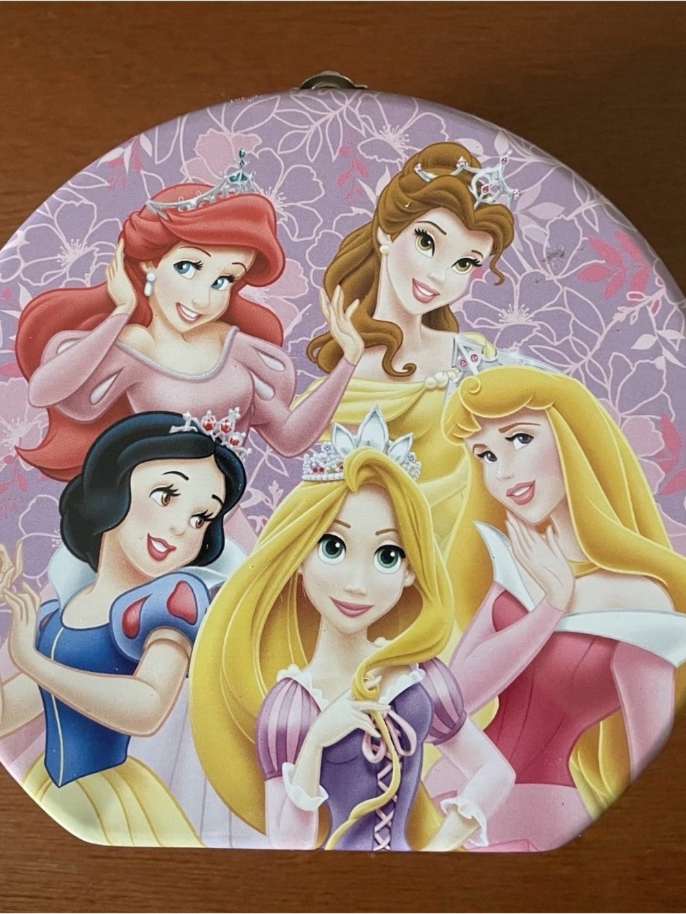 DISNEY PRINCESS Tin Metal Box Mini Container Handle - Picture 2 of 11